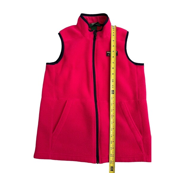 L.L. Bean Pink Fleece Vest Outerwear Girls Size Large 14/16 - Picture 4 of 6